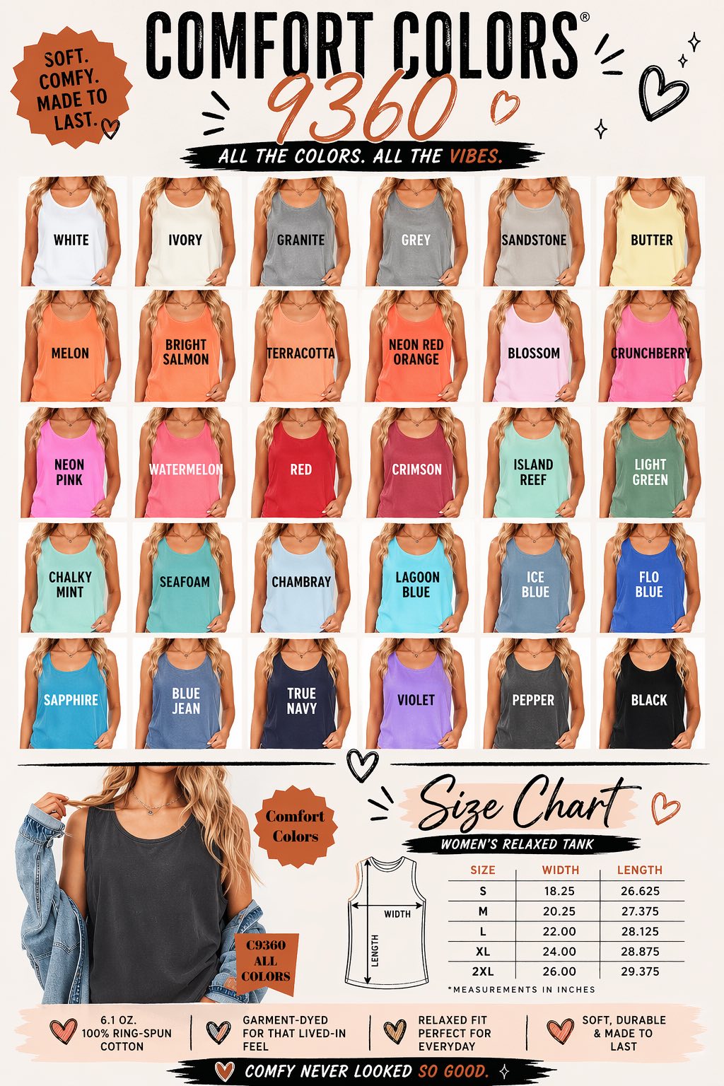 Women's Unisex Comfort Colors Tank Top I need Vitamin Sea Starfish Graphic Tank