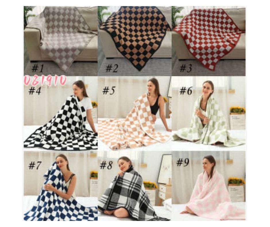 Cozy Checkered Plaid Blanket Throw