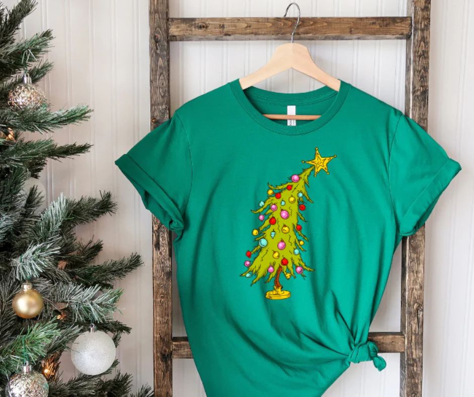 Christmas Holiday The Christmas Tree Graphic Tee Bella Canvas Brand