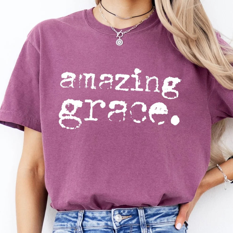 Amazing Grace Gildan Brand Graphic T-Shirt