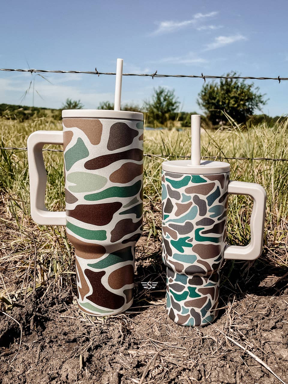 Hunting Duck Camo 40oz Insulated Tumbler Cup Camouflage Lid & Straw