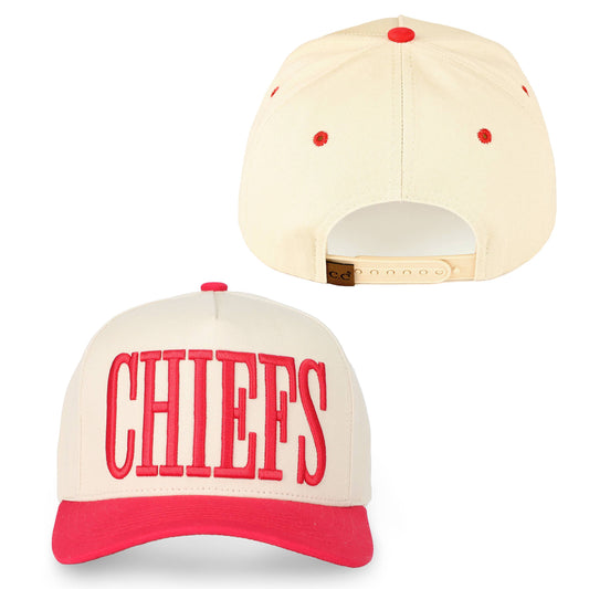 KC CHIEFS Letter Embroidered Snapback Trucker Hat Cap Kansas City Chiefs Football