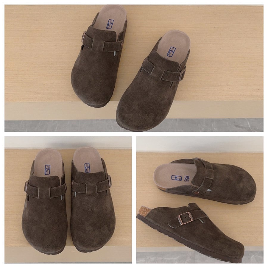 Women's & Men's Leather Clogs Slippers High Quality