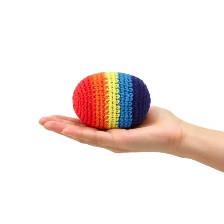 Hacky Sack Footbag Game Crochet Pattern Soft Pellet Filled Activity Toys Assortment of Six