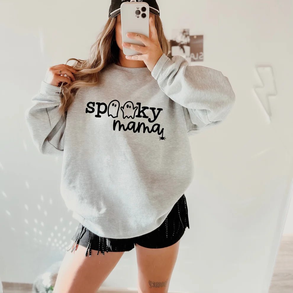 Halloween Spooky Mama Ghost Sweatshirt