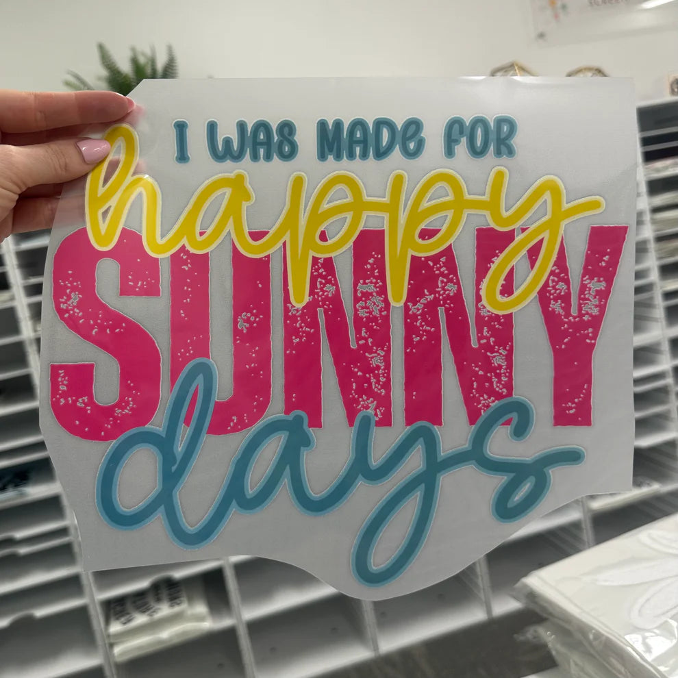 Summer I Was Made For Happy Sunny Days Graphic T-Shirt Unisex Comfort Colors Choose Your Color Tee