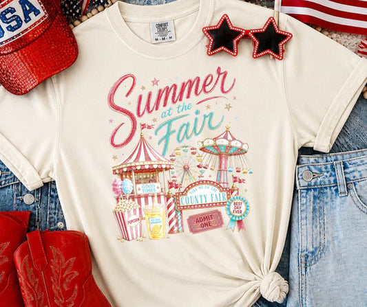 Unisex Women's Summer at the Fair County Fair Carnival Graphic Tee