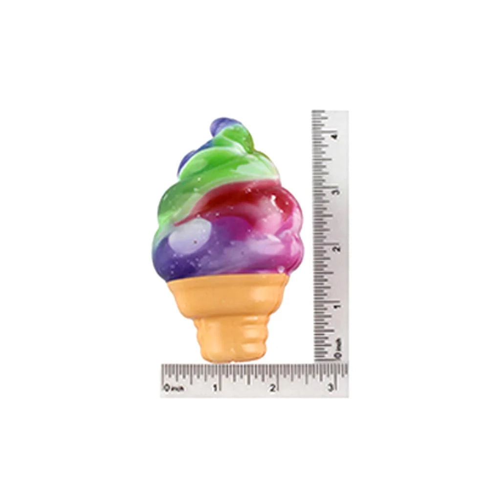 Ice Cream Cone Squishy Slow Rise Foam Sensory Stress Relief Fidget Toy Fun Doh