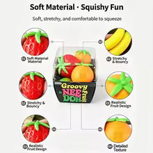 Groovy Nee Doh Fruit Strawberry Orange Banana Set Sensory Stress Relief  Fidget Toy