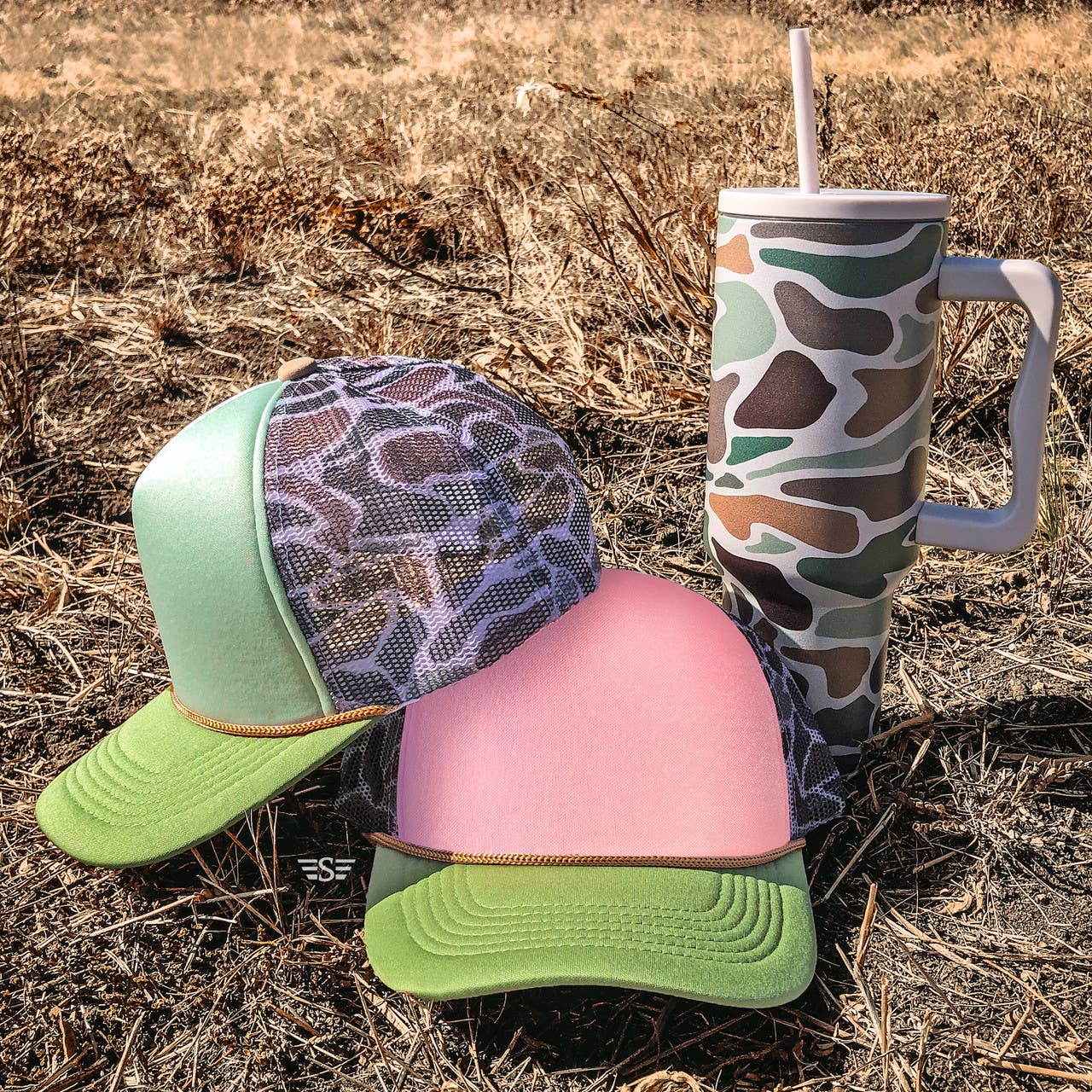 Hunting Duck Camo 40oz Insulated Tumbler Cup Camouflage Lid & Straw