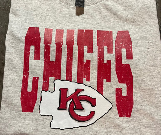 Adult Unisex KC Kansas City Chiefs Football Graphic T-Shirt