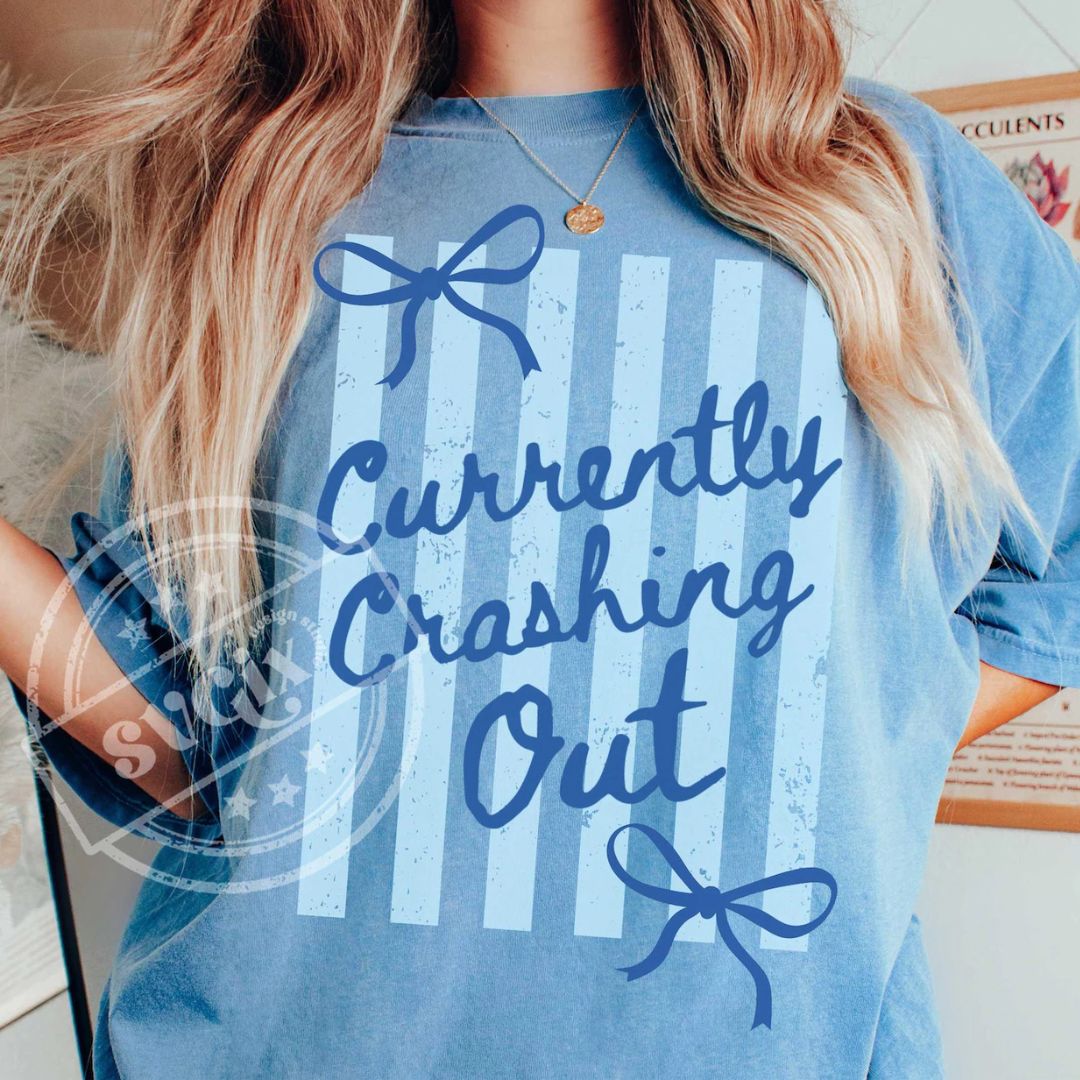 Currently Crashing Out Graphic Tee Comfort Colors T-Shirt