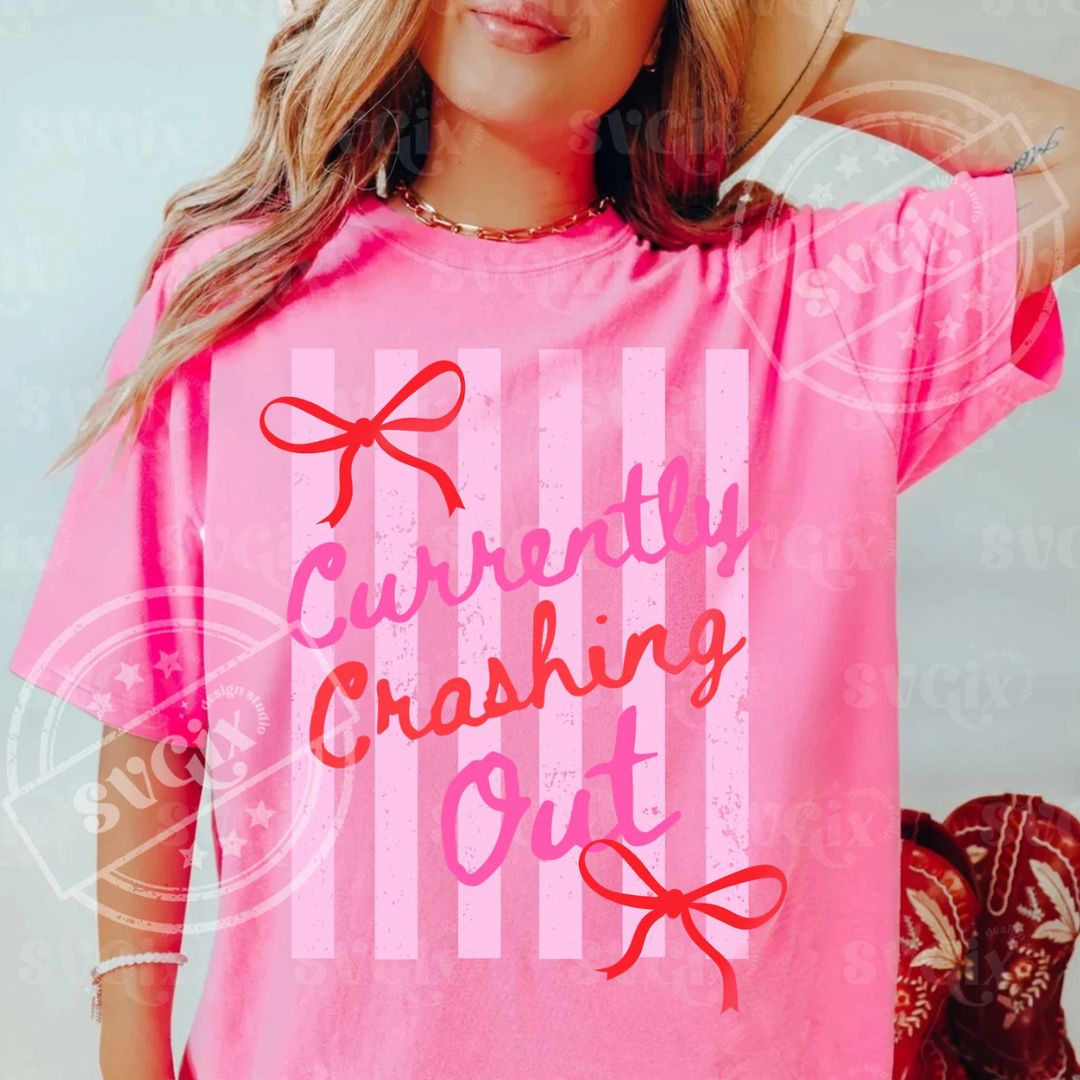 Currently Crashing Out Graphic Tee Comfort Colors T-Shirt