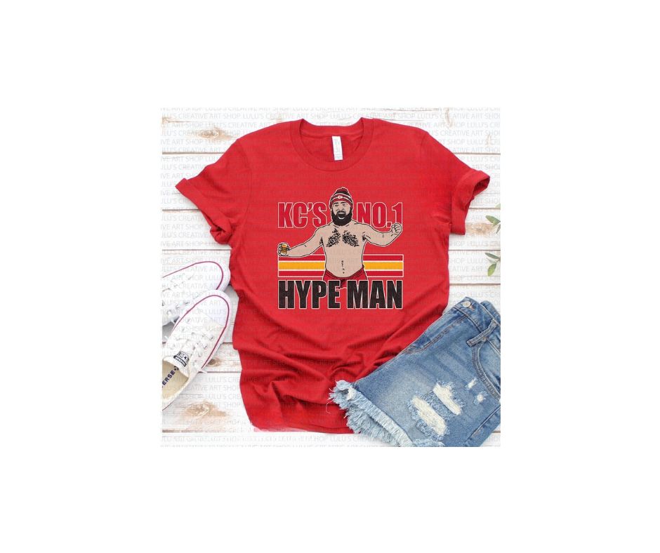 KC's No. 1 Hype Man Kansas City Football Graphic T-Shirt Unisex Gildan Tee