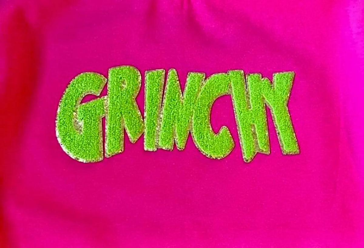Holiday Christmas Green Mischief Crewneck Sweatshirt with Patch