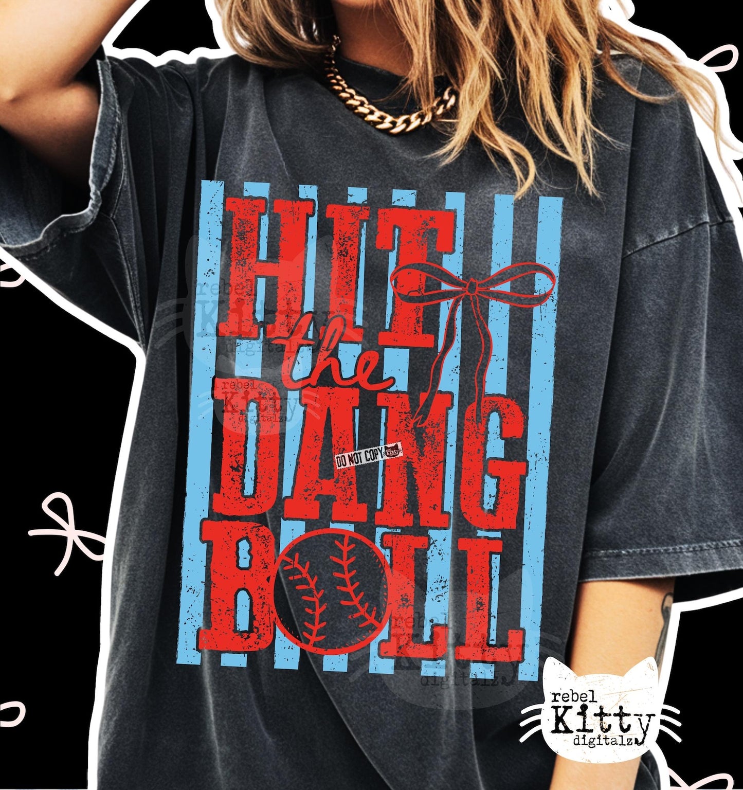 Unisex Comfort Colors Baseball Hit The Dang Ball Graphic Tee