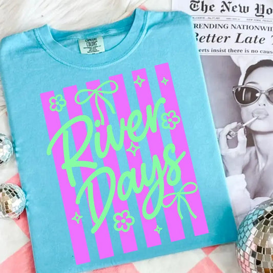 River Days Tee Sapphire Blue Comfort Colors Unisex T-Shirt