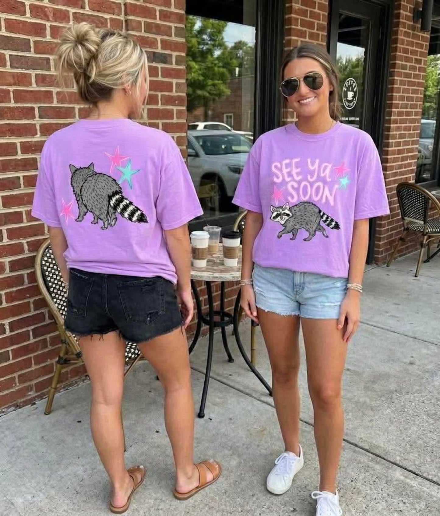 Preppy Vibes Trending Raccoon See Ya Soon Graphic T-Shirt Unisex Comfort Colors Tee