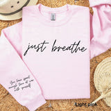 Just Breathe Unisex Gildan Graphic Crewneck Sweatshirt