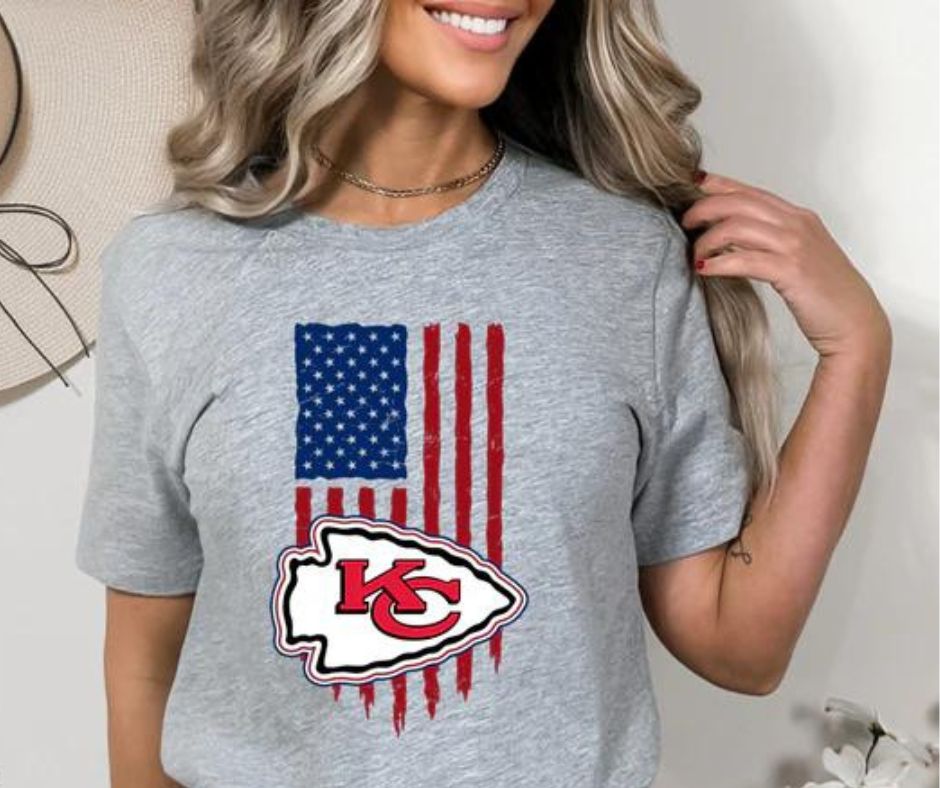 Kansas City Chiefs Football United States Flag T-Shirt