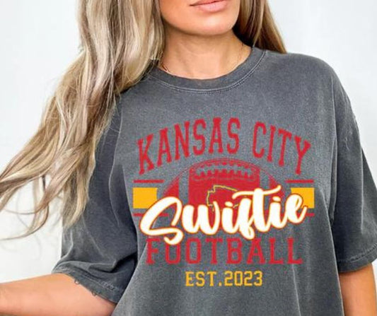 Women's Kansas City Football Swiftie EST 2023 Graphic T-shirt