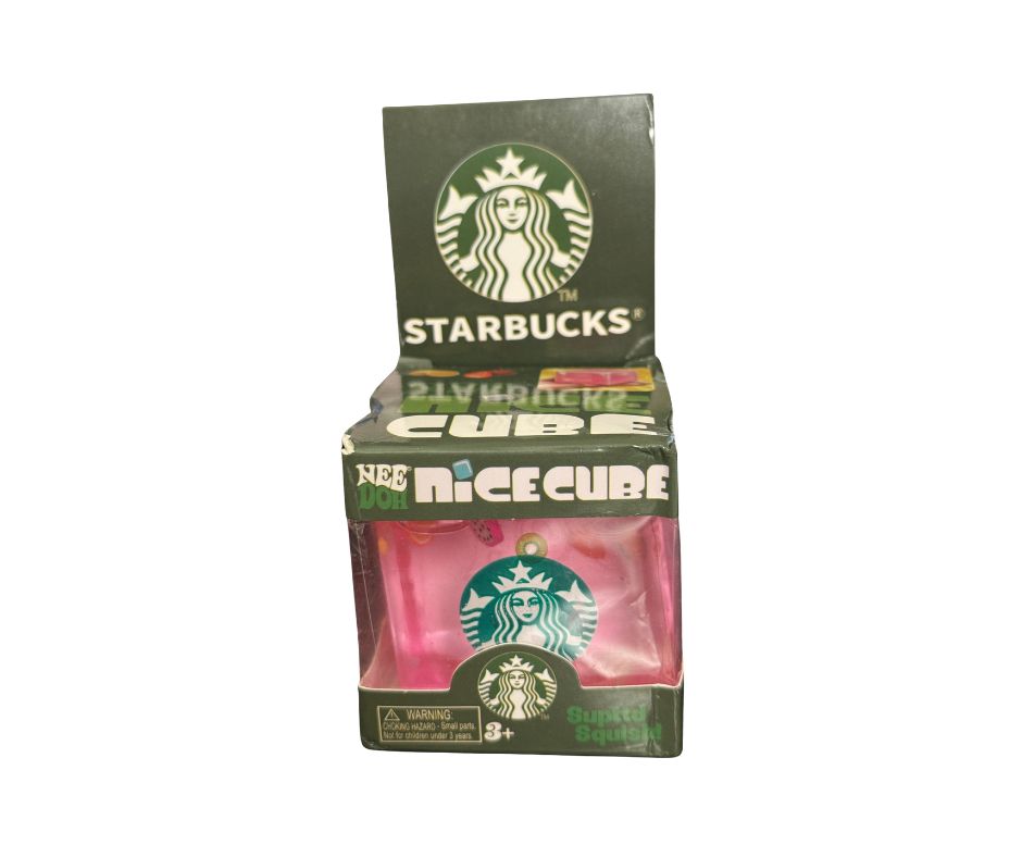 Nee Doh Nice Cube Squishy Fidget Toy Starbucks Pink