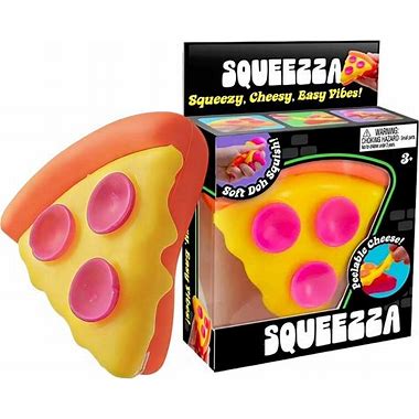 Nee Doh Squeezza Cheese Pizza Squishy Stress Relief Fidget Toy